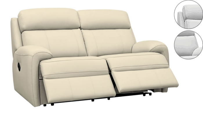 G Plan Hardy 2 Seater Electric Double Recliner Headrest Lumbar Support Cambridge Stone